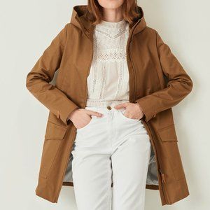 Sessun camp day dark malt rain coat M like new